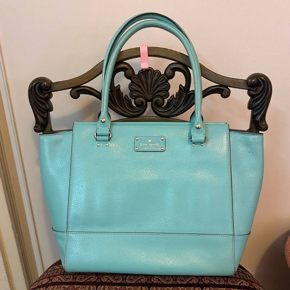Kate Spade Aqua Leather Tote